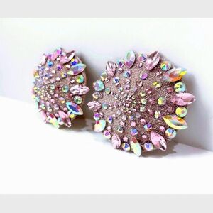 Elegant Pink Crystal Rhinestone Pasties